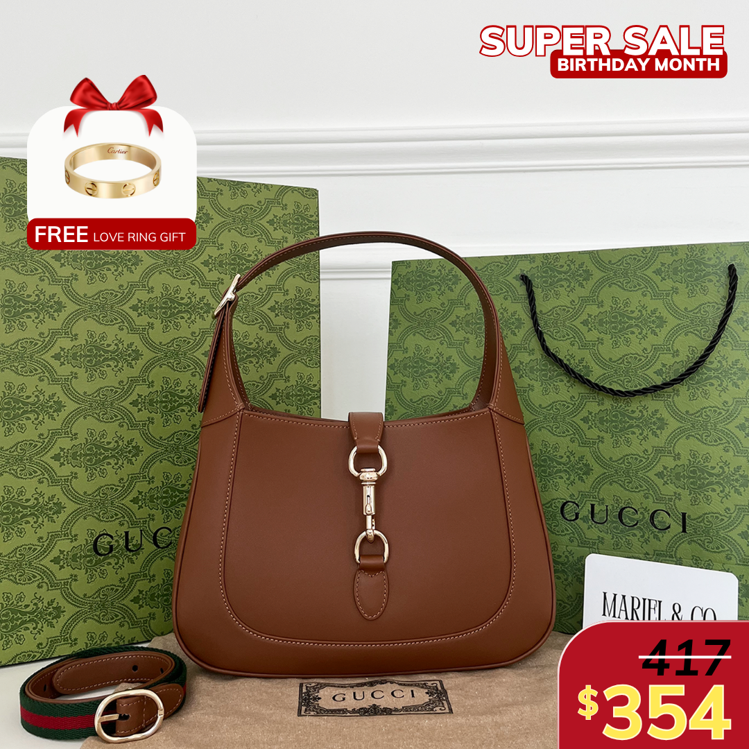 [GG] JACKIE 1961 MEDIUM BAG, CUIR NATURAL LEATHER – BROWN