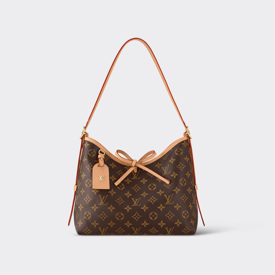 SMALL TOTE BAG, COATED CANVAS – BROWN