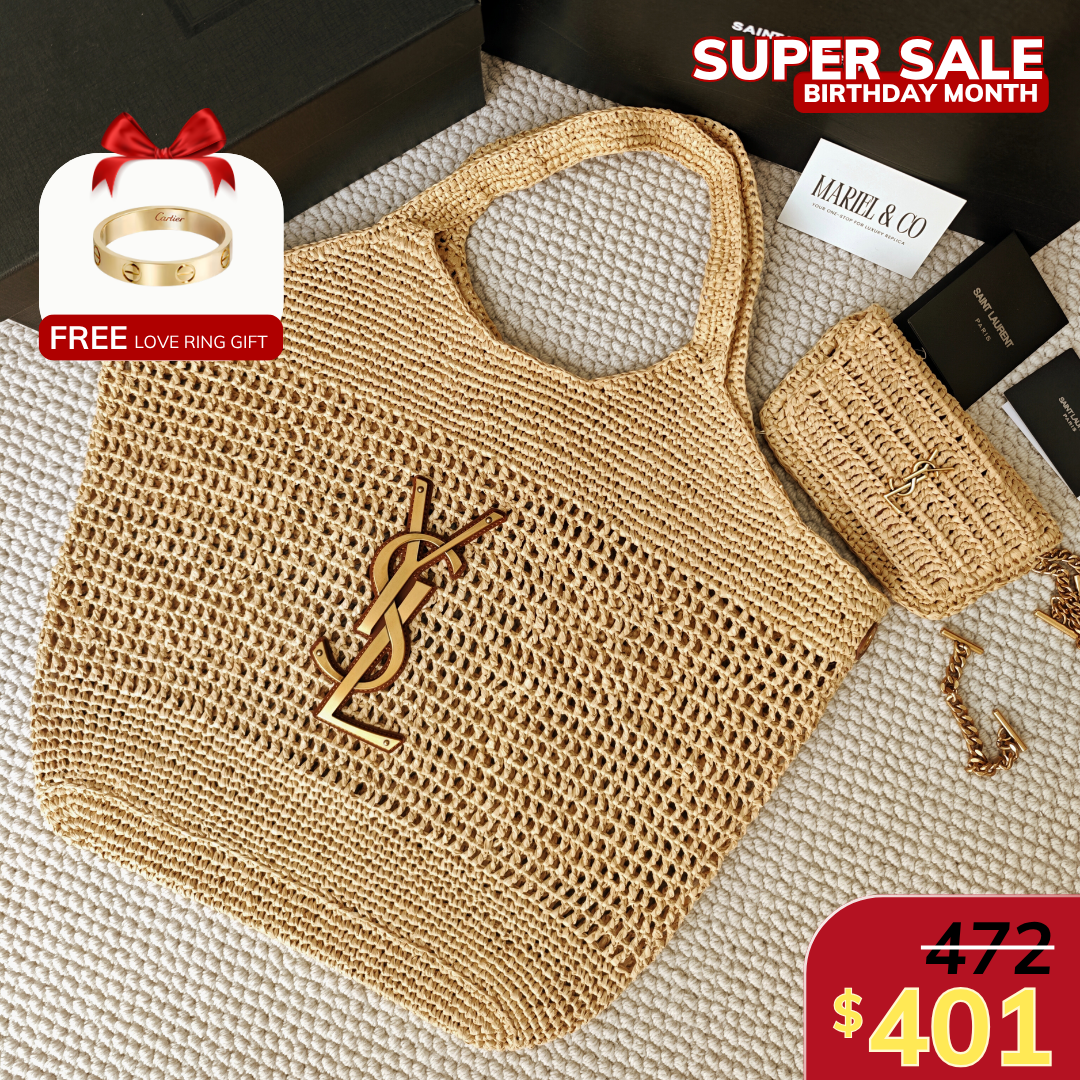 ICARE, RAFFIA – NATUREL AND BROWN GOLD